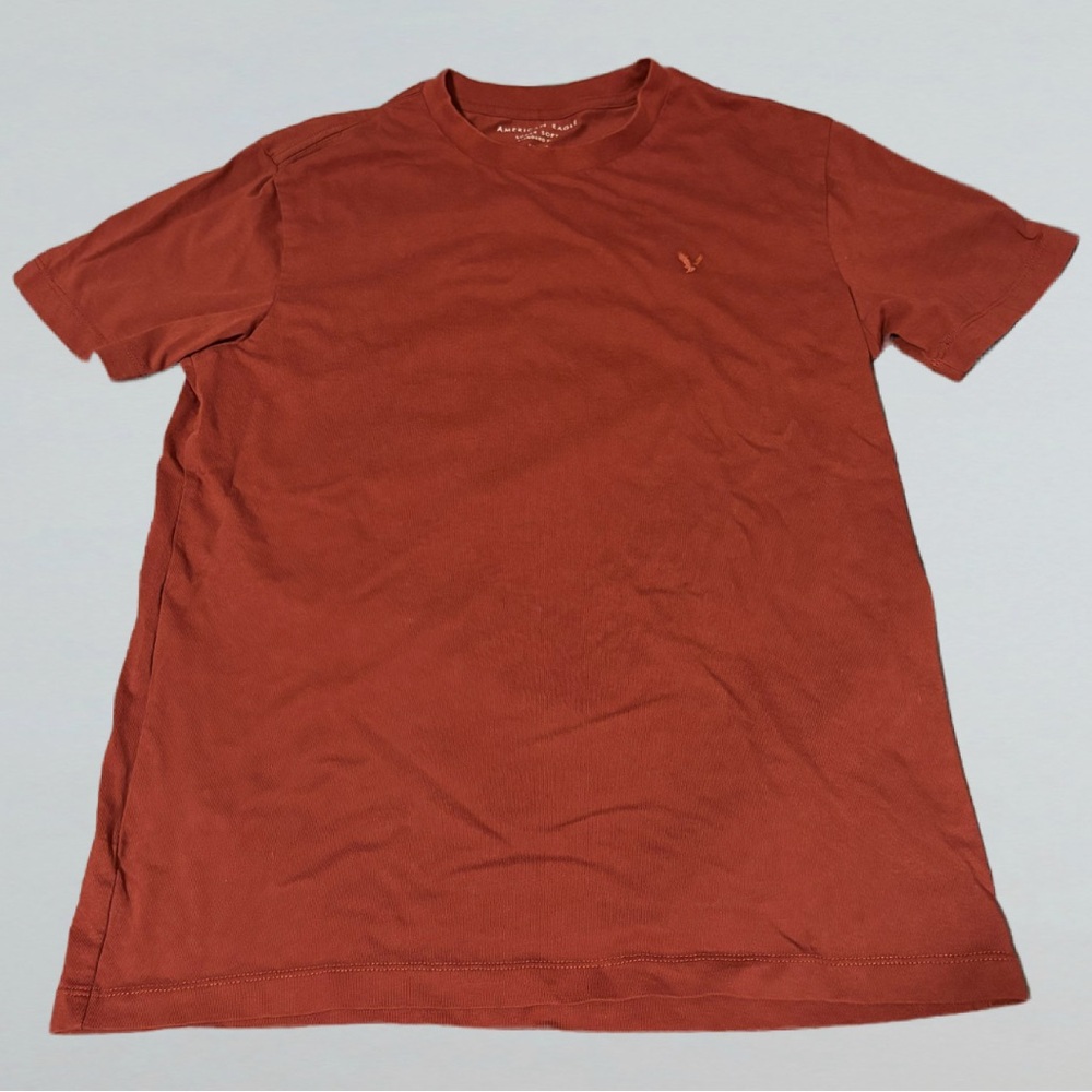 American Eagle Burgundy Red Cotton T-Shirt